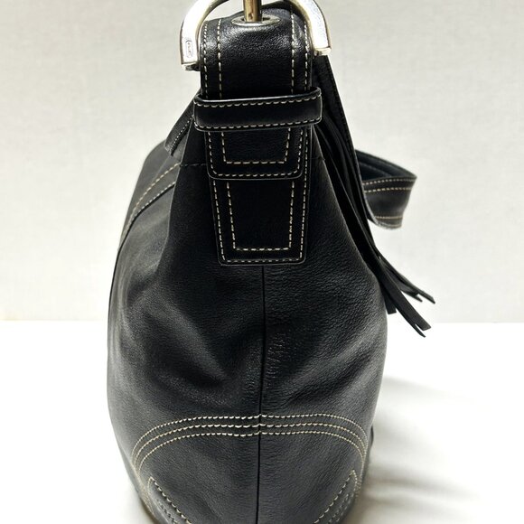 Coach black leather Hobo shoulder bag - Picture 6 of 8